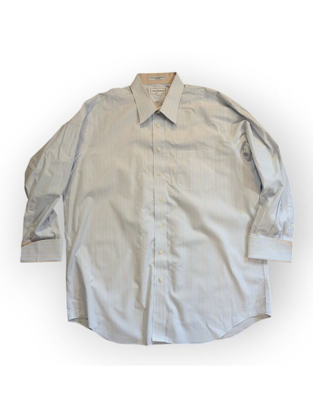 Paul Fredrick Striped Dress Shirt 17 1/2 33